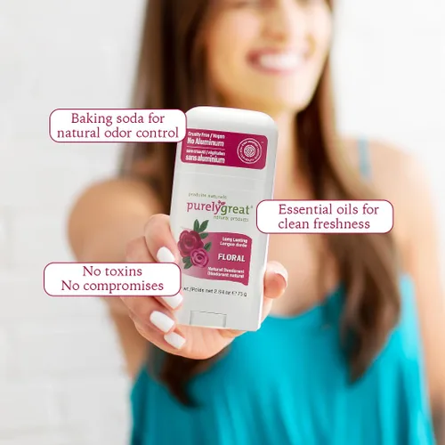 Miniatura 6 de Purelygreat Desodorante natural en barra para mujeres y hombres con aroma floral Esencial de higiene apta para viajes Desodorante limpio sin