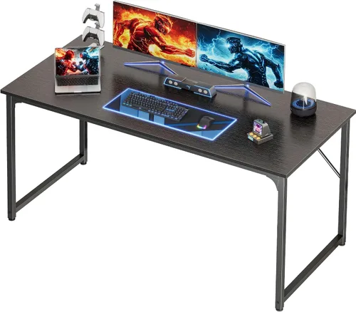 Miniatura 19 de PRAISUN Escritorio de 40 x 24 Pulgadas con Escritorio Más Profundo, Escritorio para Computadora de Oficina de Juegos, para Trabajo, Estudio, Negro
