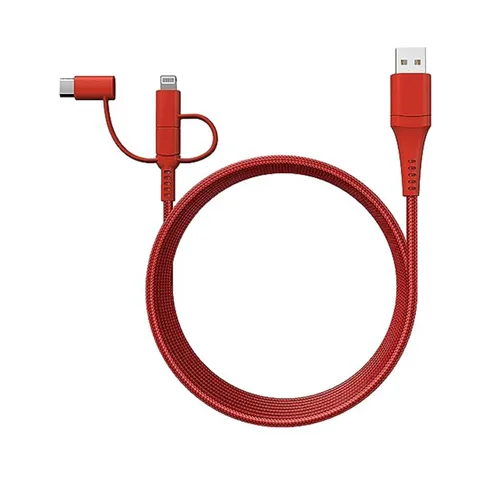 Miniatura 7 de Classy Chargers Cables de carga universales de nailon 3 en 1 para iPhone, Android y más Cable Lightning certificado de 6 pies, tipo C, micro USB