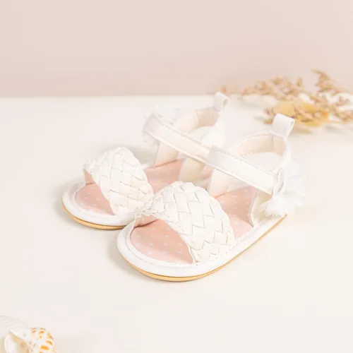 Miniatura 44 de Meckior Sandalias de verano con punta abierta y suave de piel sintética para bebés y niñas pequeñas