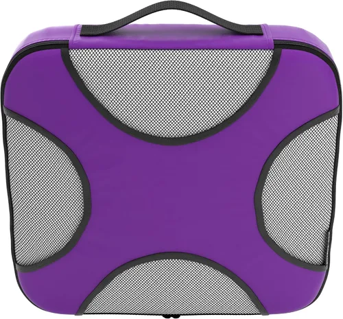 Miniatura 5 de Shacke Pak - Organizadores de viaje con bolsa para ropa sucia, juego de 4 cubos para empacar, Orquídea, púrpura), SHPK4Purp