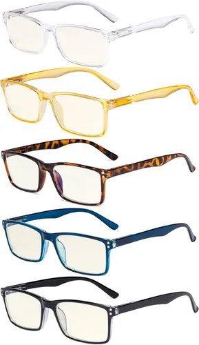Miniatura 7 de Eyekepper Paquete de 5 lentes de lectura elegantes con bisagras de resorte de calidad para hombres y mujeres +0.00