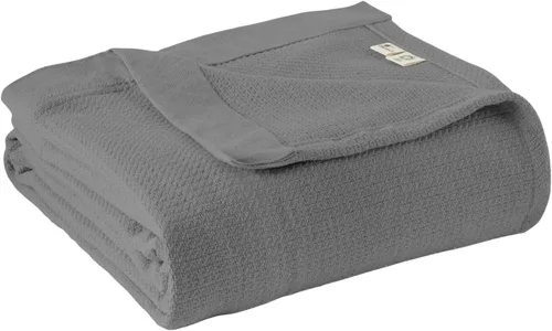 Miniatura 13 de Manta 100% algodón orgánico – Manta de algodón orgánico certificado GOTS & Fairtrade para cama con tejido de punto individual suave, pesado