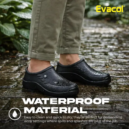 Miniatura 8 de Zapatos antideslizantes para hombre: zuecos sin cordones, cómodos zapatos de trabajo