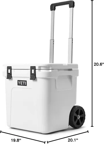 Miniatura 9 de YETI Roadie 48 - Hielera con ruedas y mango retráctil de periscopio Blanco