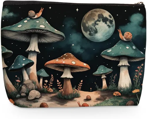 Miniatura 12 de Wenboco Bolsa de cosméticos con temática de ratón de dibujos animados para mujeres, cumpleaños, esta chica corre en aperitivos, bolsa de maquillaje
