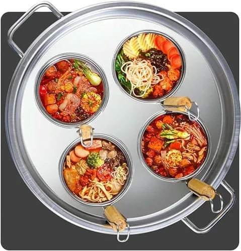 Miniatura 6 de Olla para Pasta De Acero Inoxidable, Juego De Olla para Pasta Con Cesta para Insertar, 4 Agujeros