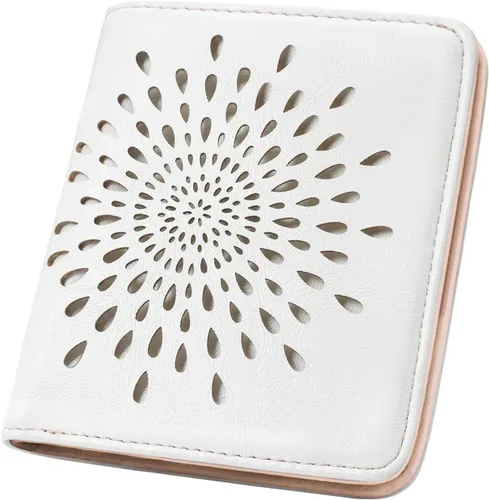 Miniatura 9 de APHISON Billetera pequeña delgada para mujeres y hombres, cartera RFID para mujer, diseño de girasol, de piel con girasol, tarjetero para tarjetas