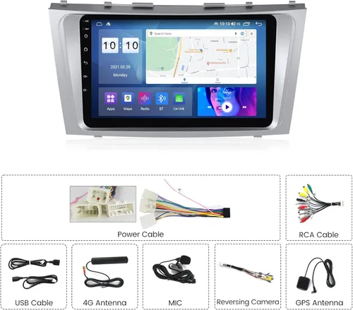 Miniatura 8 de MekedeTech Radio de coche Android 12 para Toyota Camry 2007 2008 2009 2010 2011 soporte inalámbrico Carplay Android Auto, pantalla táctil