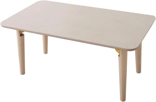 EMOOR Mesa auxiliar plegable de madera rectangular mediana (17.7 x 31.5 pulgadas), color blanco, mesa baja para sentarse en el suelo, espacio