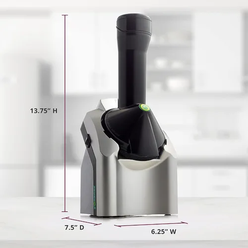 Miniatura 4 de Yonanas - Máquina clásica de helado de fruta congelada para golosinas veganas y sin lácteos saludables, máquina plateada de 200W con 36 recetas
