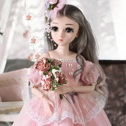 Miniatura 4 de UCanaan BJD Muñecas 1/4 SD Muñeca Inteligente de 18 Pulgadas, 18 articulaciones, muñecas articuladas para armar en casa, juguetes con juego completo