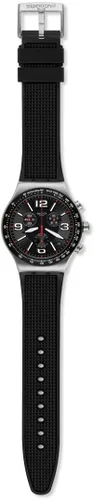 Miniatura 2 de Swatch I New Chrono - Correa de goma de cuarzo suizo de acero inoxidable color negro 21 casual modelo YVS461