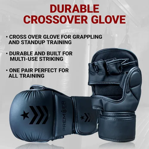 Miniatura 2 de Revgear Guantes MMA de 7 onzas: guantes de entrenamiento de piel sintética premium para hombres y mujeres, ideales para boxeo, muay thai, artes