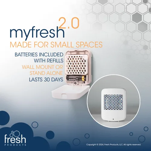 Miniatura 7 de Fresh Products myfresh - Ambientador personal 2.0 con tecnología de fragancia seca para espacios pequeños, diseño compacto, sensor de movimiento