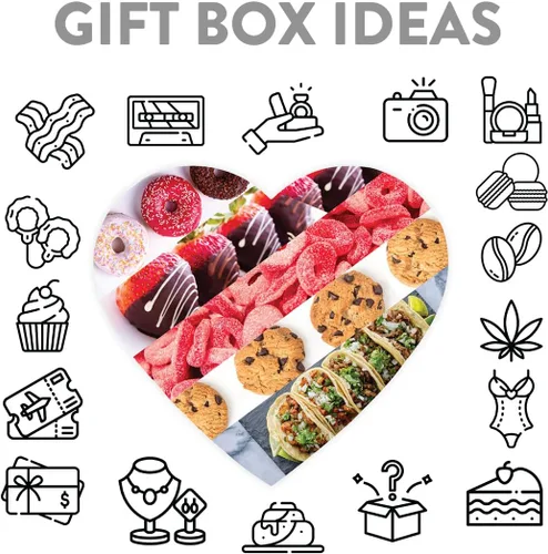 Miniatura 6 de Andaz Press Caja en forma de corazón para el día de San Valentín con tapa, divertida caja reutilizable en forma de corazón para tocino, caja de Bacon