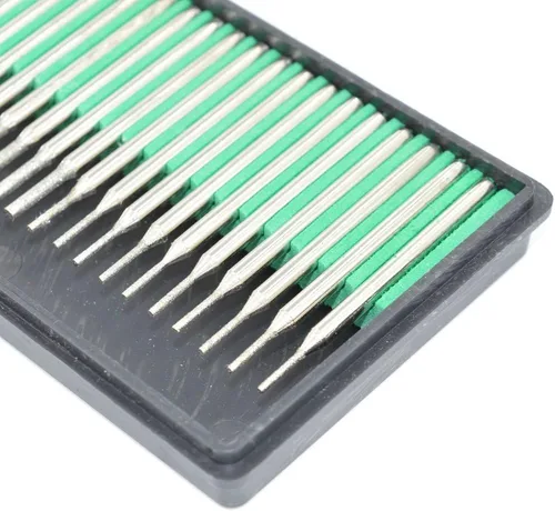Miniatura 3 de Aiskaer - brocas de diamante de alta calidad de 60 unidades, kit de fresas cilíndricas para piedras preciosas, conchas, vidrio de mar y lápidas.