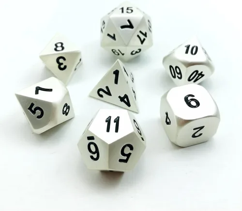 Miniatura 9 de Bescon Antiguo Latón Sólido Metal Poliédrico D&D dados Set de 7 cobre antiguo Metal RPG Juego de rol Juego de dados 7pcs Set