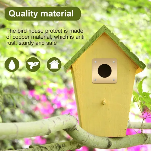 Miniatura 4 de Hotop 18 piezas de 1 1/2 pulgadas de apertura de metal para casa de pájaros, protector de agujero de casa de pájaros con protectores abiertos