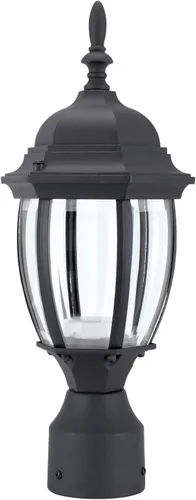 Miniatura 9 de LIT-PaTH Accesorio de iluminación LED para exteriores, farol de poste, 9.5 W, 800 lúmenes, blanco cálido de 3000 K, carcasa de aluminio más vidrio