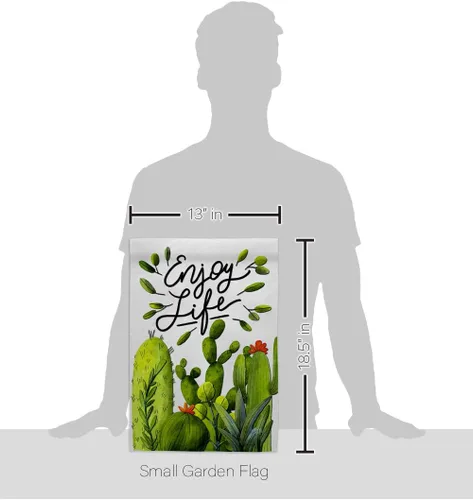 Miniatura 2 de Breeze Decor Cactus Life - Bandera de jardín – Regional Southwest Desert Country Succulent Area – Cartel de decoración de la casa pequeño