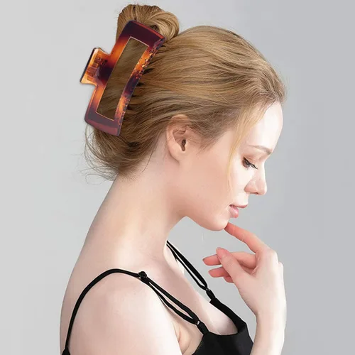 Miniatura 3 de Paquete de 4 pinzas para cabello extra grandes para mujeres, pinzas brillantes de sujeción fuerte de 5 pulgadas para cabello grueso y largo, clips