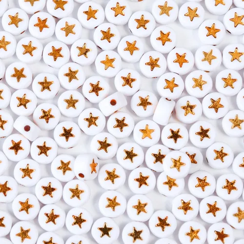 Miniatura 26 de 1400 cuentas redondas blancas y negras para pulseras, cuentas digitales de símbolo matemático del 0 al 9, juego de cuentas acrílicas de número