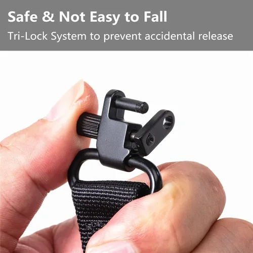 Miniatura 4 de VVAAGG Sling Swivel Mount 1 1.25 1.5 pulgadas dos puntos Sling fijación clips Negro