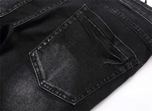 Miniatura 8 de AITITIA Jeans elásticos de ajuste regular rasgados para hombre