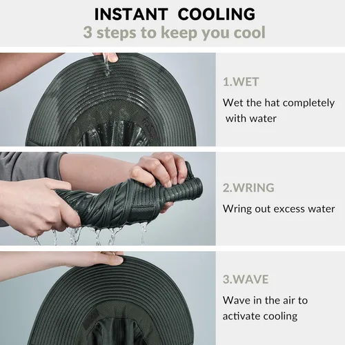 Miniatura 3 de Sukeen Cooling Sun Hat for Men Women UPF50+ Wide Brim Fishing Hat with Neck Flap Adjustable Foldable Bucket Hat for Hiking
