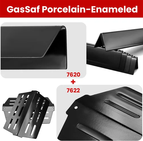 Miniatura 3 de GasSaf Barra aromatizadora 7620, 7622 de repuesto de deflectores de calor para Weber 7621 65505 Genesis 300 Series E310 E320 E330 S310 S320 S330