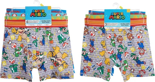 Miniatura 2 de Nintendo Boys' Super Mario Boxer Briefs Available in Multipacks, Sizes 4, 6, 8, 10 and 12