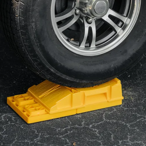 Miniatura 7 de Camco Fasten - Rampas de nivelación para remolque de autocaravana prémium con mango práctico, diseño de anidación para almacenamiento de caravana