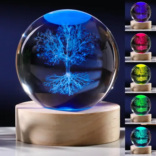Miniatura 10 de Regalos de ajolote 3D para mujer, bola de cristal de 2.362 in, figuras de ajolote, decoración de animales de cristal, artículos de animales