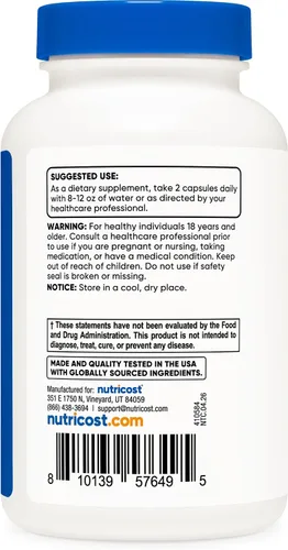 Miniatura 5 de Nutricost Super Antioxidantes (1000 mg) 120 cápsulas – Suplemento antioxidante para hombres y mujeres con Acai, Goji, arándanos y más, 60 porciones