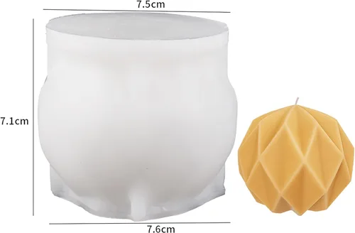 Miniatura 2 de Molde de bola de diamante para velas, moldes de silicona de fundición de resina para decoración del hogar y fabricación de velas, molde en espiral