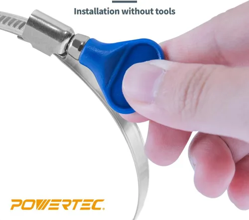 Miniatura 4 de POWERTEC 70223 Abrazadera de manguera de puente con llave de 2-1/2 pulgadas, llave de tornillo de pulgar, abrazaderas de manguera de acero