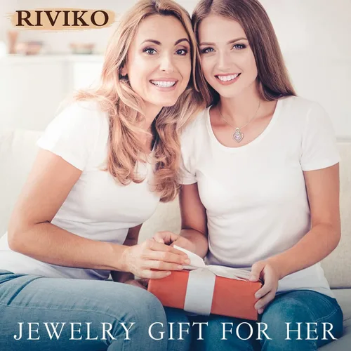 Miniatura 10 de RIVIKO Collar con símbolo de corazón infinito para mujer, plata de ley 925, delicado colgante de corazón para el día de San Valentín, día