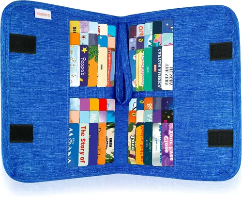 Miniatura 4 de Annmore Tarjetero para tarjetas Yoto, 20 bolsillos para hasta 60 tarjetas, álbum de tarjetas intercambiables, compatible con Yugioh, MTG y otros Azul