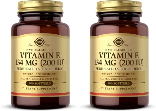 Miniatura 7 de Solgar Vitamina E 200 UI Alfa, 100 cápsulas blandas – Antioxidante, Envejecimiento saludable, Piel sana, Apoyo del sistema inmunológico – Fuente