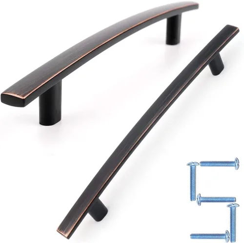 Miniatura 41 de KOOFIZO Paquete de 20 tiradores de bronce aceitado de 3 pulgadas para gabinetes de cocina, manijas de bronce frotado para gabinetes de cocina
