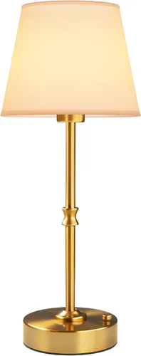 Miniatura 13 de EppieBasic Lámpara de mesa inalámbrica recargable: carga rápida y larga duración, luz cálida de 2700 K, pequeñas lámparas doradas vintage, comedor