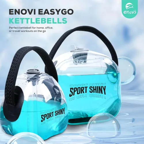 Miniatura 2 de EasyGo Pesas Rusas, Pesa Rusa Plegable Rellena de Agua, Pesa Rusa Ajustable