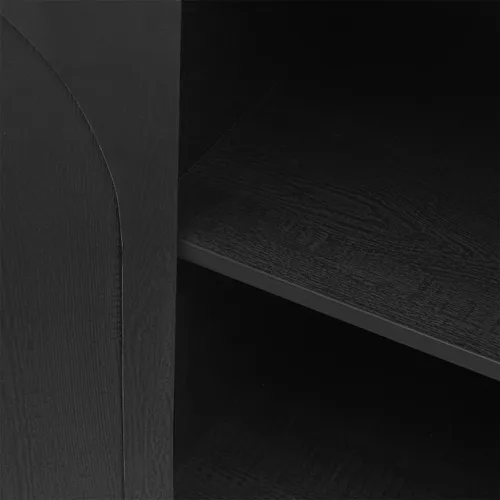 Miniatura 6 de ZeHuoGe Aparador de buffet con ratán, aparador de almacenamiento de cocina con puertas decoradas de ratán, bufé de café con licor, comedor, pasillo