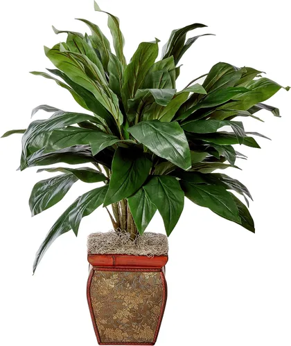 Miniatura 2 de Nearly Natural Cordyline con florero decorativo planta de seda