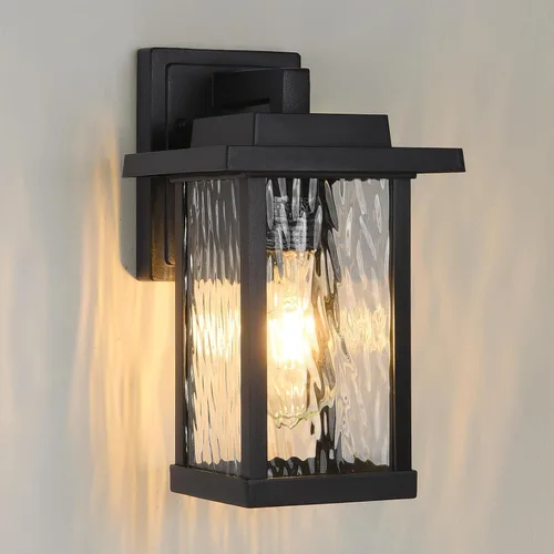 Miniatura 15 de Aplique de pared para exteriores, lámparas de porche exterior, luces de pared exterior antioxidantes para montaje en pared en acabado de grano