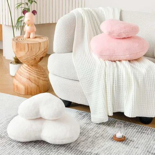 Miniatura 5 de XVTRU Almohadas con corazón rosa, linda almohada decorativa con forma de corazón, almohadas con forma de corazón para tirar para la cama, almohada