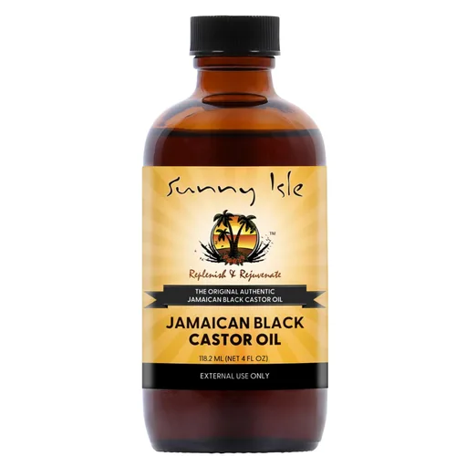 Sunny Isle Aceite de ricino negro de Jamaica 4 oz | 100% Natural para el cabello, el cuero cabelludo y el cuidado de la piel
