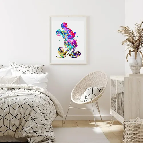 Miniatura 3 de Kit de pintura por números para adultos, pintura de animales coloridos por números para niños, 16 x 20 pulgadas (ratón de color, sin marco)
