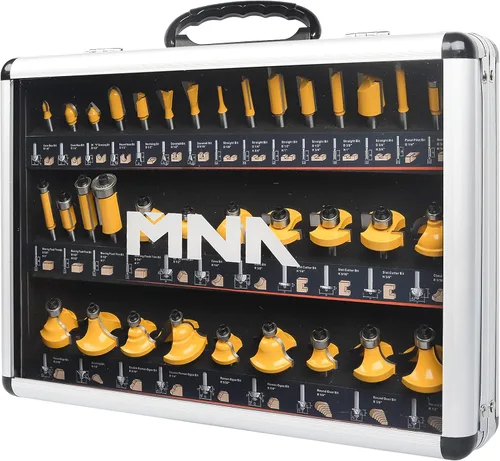 Miniatura 8 de MNA Juego de 35 brocas para enrutador, 35 piezas de 1/2 pulgada de vástago de 1/2 pulgada. Juego completo de brocas para enrutador americano.